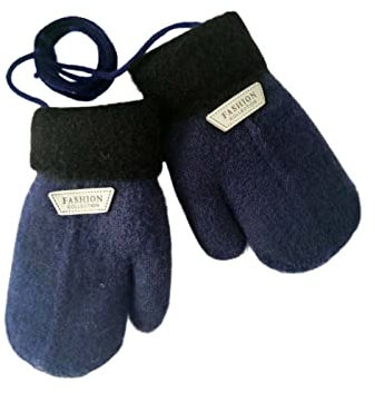 FeiliandaJJ Kinder Baby Fäustlinge Winter Handschuhe Jungen Mädchen Schnee Ski Handschuhe Warm Strickhandschuh mit Schnur 1-6 Jahre