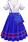 YEAJION Mirabel Verkleidung Costume für Mädchen Cosplay Halloween Weihnachten Prinzessin Geburtstag Rave-Party Kostüm Film Magie Schwestern Herkules Luisa Ballett Kleid und Schultertasche 2PCS Set