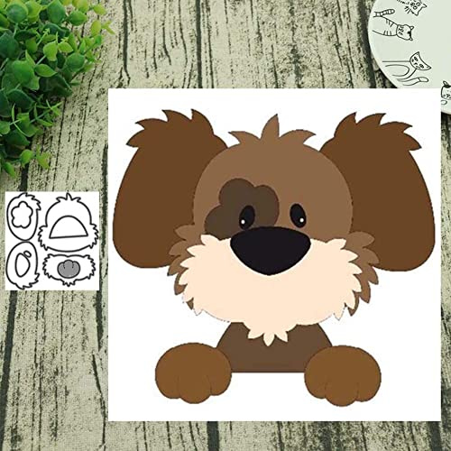Niedliche Hunde-Stanzformen für Kartenherstellung, Stanzschablonen für Bastelarbeiten, Scrapbooking, Fotoalbum, dekorative Prägepapier-Stanzformen für Kartenherstellung, Vorlage
