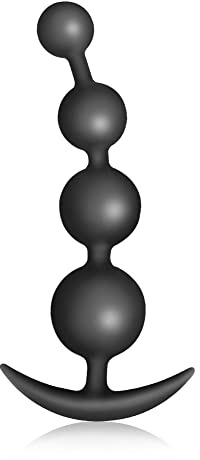 Silicone Anal Beads Butt Plug-Flexible Anal Chain Sex Toys with Different Size Anal Balls Prostate Massage Anal Trainer Anal Plug for Men Women Couples Anus Dilator Anal Bead Dildo Anal Toys (4 Balls)