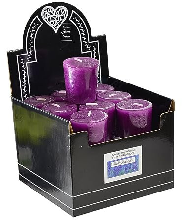 18 Votivkerzen Duftkerzen Kerze Stumpe Bratapfel Vanille Zimt Rose Tea Fresh Linen (Lavendel)