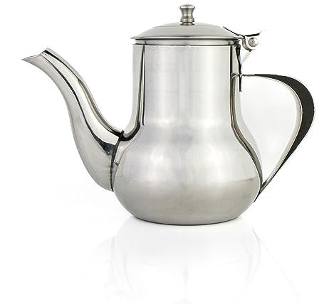 Orientalische Teekanne, Berrad Atay, Cay Kanne, Traditionell Silber 0,37 L Klein 1-2 Teegläser Teapot Small