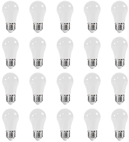 WULUN 20er Set LED A50 3W E27 Beleuchtung Glühbirnen, Warmweiß 2700K 220V LED Leuchtmittel Birnenform für Außen und Innen Party Deko, Nicht Dimmbar