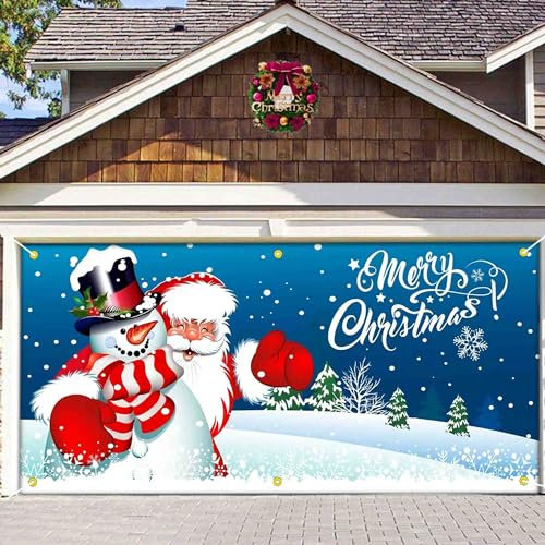 Garagentor (glücklicher Schneemann), 2,1 m H × 40,6 cm B