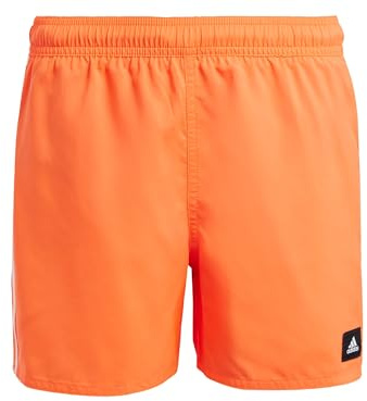 adidas Jungen 3-Stripes Swim Shorts, App Solar Red/White, 7-8 Years