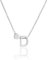 HSWYFCJY Halskette Damen Silber Herz Kette mit Buchstabe D 316L Edelstahl Initialen Anhänger Verstellbar Namenskette 45+5cm Personalisierte Schmuck Geschenke für Frauen Mädchen