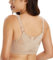 Lemorosy BH Damen Ohne Bügel Komfort Große Größen Starker Halt Vorne Verschluss Rückenstütze Ungepolstert Bügelloser Klassischer BH Bralette(Toffee,80C)
