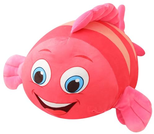 SBJJGQIS Nemo Plüschtier, Fisch Plush Kuscheltier Für Kinder,Lustiges Fisch Kissen, Nemo Fisch Puppe Für Kinder Und Erwachsene,Fans, Geburtstag Und Weihnachten - Rosa