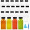 WENLISELL 32 Pcs 250ml/8oz Clear Juice Bottles, Plastic Bottles with Lids, Reusable Empty Bottles for Mini Fridge, Juice, Beverages, Smoothie, Water