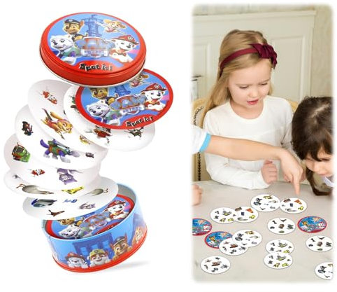 VIDSTW 30 Blatt Kinderpuzzle Kartenspiel, Pictures Spiel für Kinder ab 6 Jahren, 15 Minutes Playing Time, 2-8 Players, 5 Möglichkeiten, das Spiel zu Spielen für Partys, Festivals, Feiern, Halloween