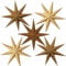 SUNBEAUTY Christmas Paper Stars 8 Pointed 12 Inch Wood Color Magnetic Hanging Paper Star Lanterns Christmas Hanging Lamp Paper Decorations Shade Wedding Birthday Christmas Home Party Decorations