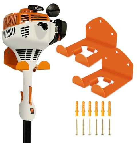 Garage Storage Garage Organizer Trimmer Rack Garden Power Tool Hanger for Grass Trimmer, Hedge Trimmer, Garage Wall, Garage Trimmer, Garden Tools, 2 Pack