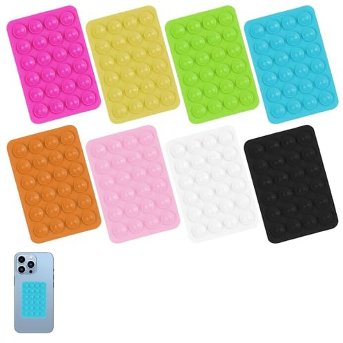 8 Stück Handyhalterung Saugnapf, Saugnapf Handy, Silikon Saugnapf Handyhülle, Handy Saugnapf Für Mobile Stromversorgung Handys Halterung Für Selfies Und Videos Alle Handy-Modelle (8 Farben)