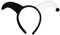 Cabilock Clown-Stirnband Schwarz Weiß Narren-Stirnband Halloween-Haarband Cosplay Teufel-Stirnband Kopfbedeckung Für Halloween Karneval Zirkuskostüm Requisiten Schwarz