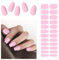 EBANKU Semi Cured Gel Nail Strips, 24PCS Gel Nail Stickers - Long Lasting & Easy to Apply & Remove for Salon-Quality Pedicure | Pink