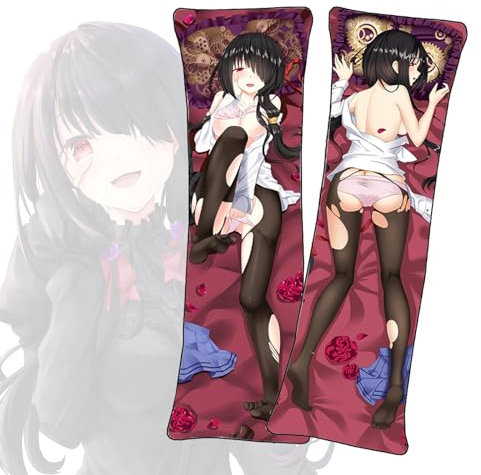 MOHDHAF-Anime Körperkissen Date A Live Tokisaki Kurumi Dakimakura Körperkissen Anime Doppelseitig bedruckter Kissenbezug Kissenbezug Kissen-Tokisaki Kurumi-c,40x120cm
