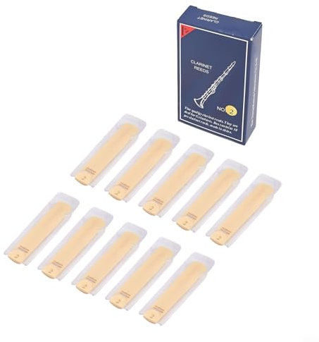 Rico Blätter für Bb-Klarinette, dünn und ungefeilt, Stärke 1, 1,5, 2, 2,3, 3,5, perfekt für Ihr Instrument (2,0)