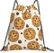 Richugui Drawstring Bag Cute Cartoon Cookie Realistic Food Drawstring Backpack Sport Gym Bag For Yoga Swimming Gymsack Sport Strap Pack Ba Drawstring Bag