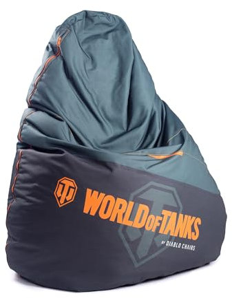 Diablo Gaming Sitzsack Wolrd of Tanks XXL Sitzsack mit Füllung Gaming Sessel Kindersitzsack Beanbag EPS Perlen Polyester 110 cm x 100 cm