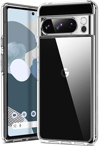 For Google Pixel 8 Pro Clear Case, Crystal Clear Silicone Transparent Slim Phone Case Cover With Crystal Clear Shock-Absorption Protective Cover