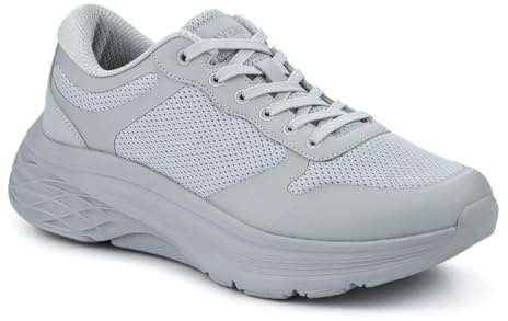 Comfortable Lace-Up Trainers - Grey Size 11