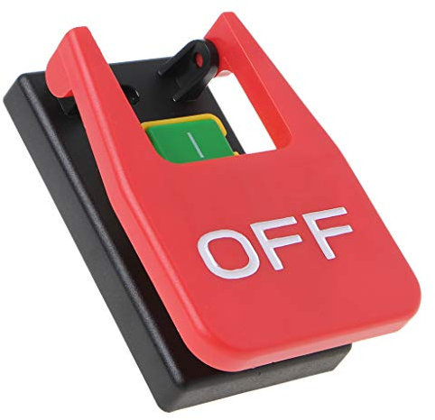 Riiichflowshop Industrieller Elektro-Drucktaster 220 V-240 V 16 A Paddel Start Stop EIN/für Elektroschneider und -hobel Kunststoff