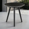 IDIMEX Beistelltisch Rosalia, Schwarz/Grau - Kleiner Tisch mit runder Tischplatte aus Sinterstein und Gestell aus Aluminium, robust & wetterfest, In & Outdoor