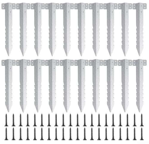 10 or 20 Pack of Metal Brackets for Railway Sleeper Suitable for Garden Enhancements, railway sleeper brackets, metal garden stakes, Jagged Sleepers Bracket, For Landscape, Lawn, Driveway Path(10pcs )