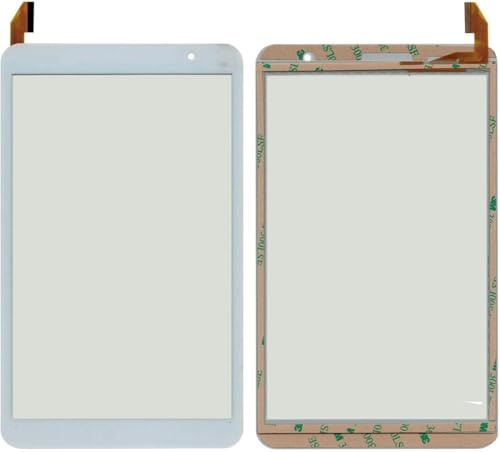 Audiosystem TOUCH SCREEN VETRO per Tablet CLEMENTONI Clempad Revolution V62925 V60974 16775 Bianco 8 con Biadesivo Ricambio Touchscreen Digitizer (Display Non Incluso)