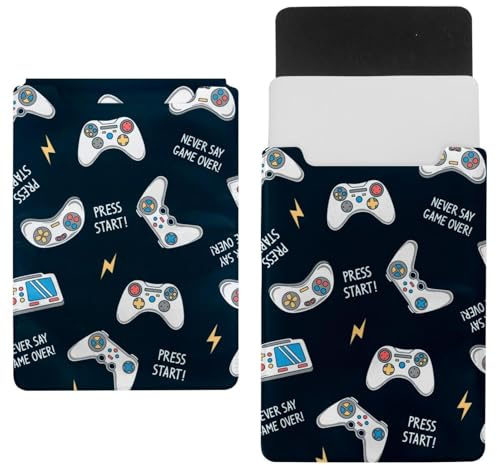Laptop-Hülle, Tragetasche, Schutztasche, 35,6 cm, wasserdicht, schmal, für Tablet, Notebook – Joysticks, Gamepad und Slogan