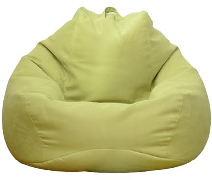 Poltrona Sacco Bambini 90 X 80 Cm (Senza Ripieno), Velluto A Coste Pouf Sacco, Nero Bean Bag Chair for Soggiorno/Camera/Gaming, Perfetta for Adulti E Adolescenti(Apple Green,100 * 120cm)