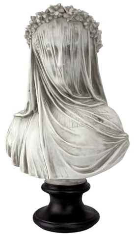 YUZDNM Heimdekoration Statue Skulptur - Büstenfigur Der Verschleierten Jungfrau, Sammlung Von Desktop-Figuren, Accessoires, Geschenke Für Liebhaber/Büro/Zuhause