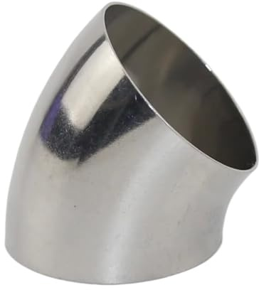Auspuff Endrohr 304 1,5 Mm Edelstahl-Rohrbogen 45 Grad Geschweißter Handlauf Edelstahl-Rohrverbindungsbogen(51mm x 1.5mm)