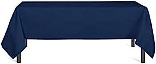 Soleil d'ocre ALIX Tischdecke, schmutzabweisend, rechteckig, Polyester, 140 x 240 cm, Polyester, Marine, 140 x 240 cm