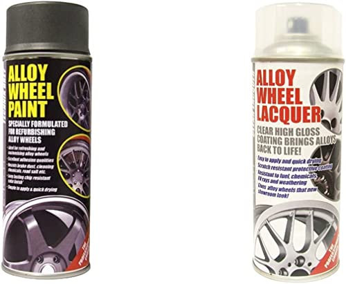 E-Tech ANTHRACITE TECHNIC GREY Alloy Wheel Paint CLEAR LACQUER 2 x 400ml Cans