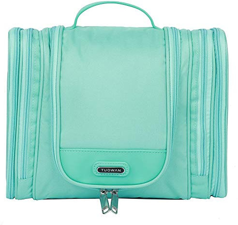 EGOGO Kulturbeutel Kulturtasche Kosmetiktasche zum Aufhängen Waschtasche Reisetasche mit Vielen Fächern für Herren und Damen E528-5 (Grün)