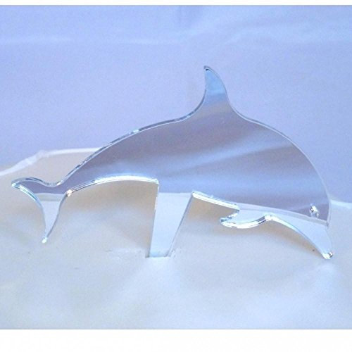 Delphin Tortenaufsatz - verspiegelt, 10 CM