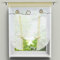 HongYa Raffrollo Bindegardine Eule Bestickte Küche Gardine Transparenter Vorhang Voile mit Tunnelzug H/B 140/60 cm Sand