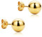 Orovi Schmuck Damen Klassische Zeitlose runde goldene Kugel Ohrstecker elegante Ohrringe aus Gelbgold 18 Karat(750) Gold, Durchmesser 7 mm