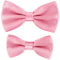 axy Vater-Sohn Partnerlook Fliege Schleife, bereits gebunden, Konfirmation verstellbar in verschiedenen Farben FLIP1 (Pink)