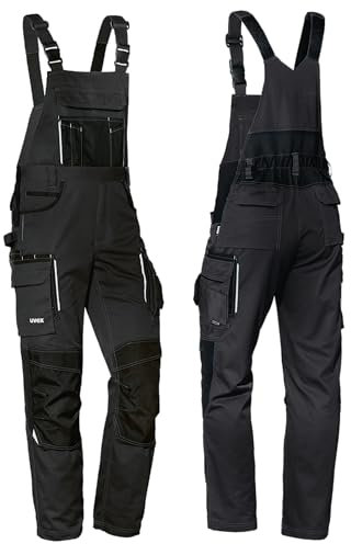 Uvex Pantaloni Cargo Tuning - Salopette da Lavoro per Uomo (Nero, 42)