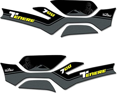 Resin Bike Adhesivos de Moto Compatibles con Yamaha Tenere 700 2019 Power Black. Protecciones Paramanos de Choques y Arañazos de Moto. Kit Adhesivos 3D Resinados - Made in Italy