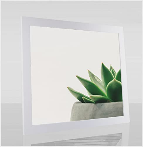 Bilderrahmen Diamond 30x40 cm Weiss Matt ideal für Diamond Painting mit 1 mm klarem Kunstglas