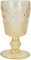 Stunning Luxurious Embossed Glass Goblet in Yellow Creative Tops