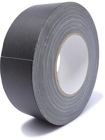 gws Gewebeklebeband 1 Rolle, premium Panzertape in Profi-Qualität mit Natur-Kautschukkleber, Wasserdicht, Breite: 50mm Länge: 50m, Farbe: Schwarz