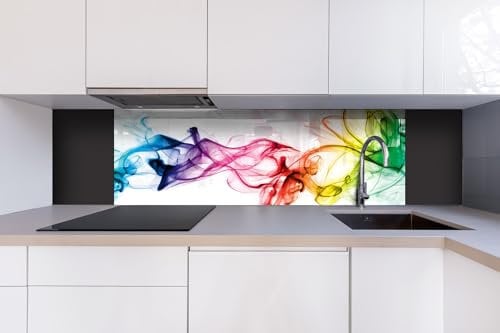 Dimex Küchenrückwand Verbundplatte Rauch 180 x 60 cm | Spritzschutz Küche für Herd Spüle | Premium Qualität, Acrylglas - Plexiglas, Stärke 5 mm - Made in EU | Inklusive Kleber