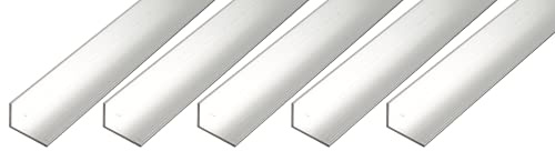Alberts 497026 Winkelprofil | Aluminium, natur | 1000 x 25 x 15 mm | 5er Set