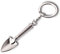 ARFUKA 3D Shovel Keychain Zinc Alloy Mini Key Ring Durable Metal Keyfob for Men Women Silver