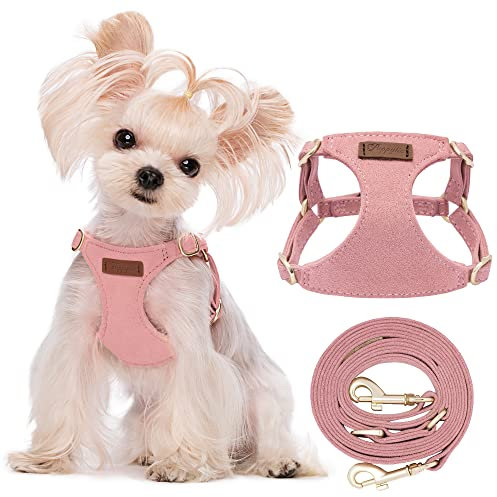 Puppytie No Pull XXS Welpengeschirr mit Multifunktions-Hundeleine, weich, verstellbar, kein Würgen, ausbruchsicher, Haustiergeschirr, Weste, Rosa, XXS