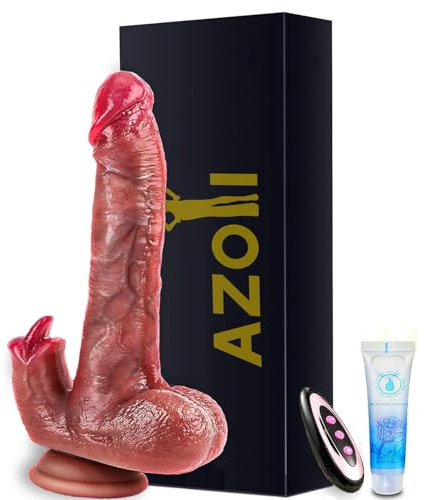 Vibradorador Mujer Juguetes Eróticos Pareja Sexuales Dildo Realista | Consoladores.. para Mujer con Vibración de vibración & empuje 9 modos Vibrador Mando Distancia Succionador Juguetes Sexuales